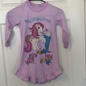 Vintage 1987 My little Pony girls purple nightgown